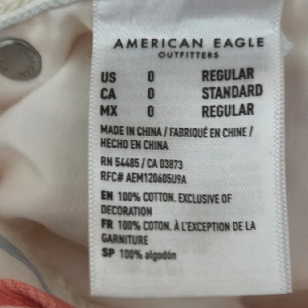 American Eagle Women's Multicolor Striped High Waisted Mom Jeans Size 0